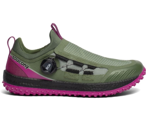 Tenis Saucony Switchback 2 Mujer Zapatillas Trail Running Pine / Fuchsia México MX-284-JV